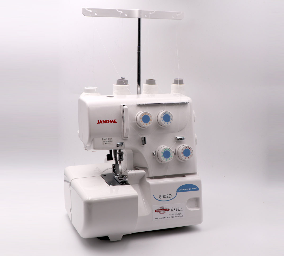 JANOME Overlock Nähmaschine 8002D – Karins Handarbeitstreff